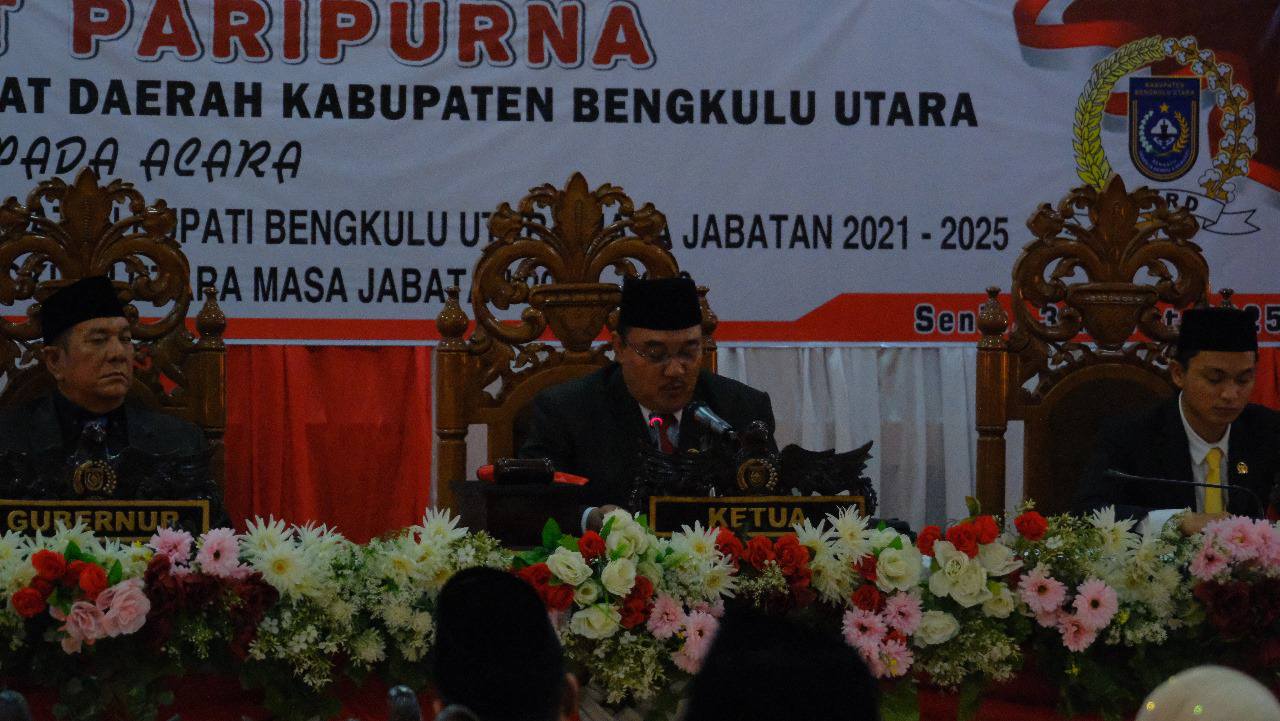 DPRD Bengkulu Utara Gelar Paripurna Sertijab Bupati dan Wakil Bupat