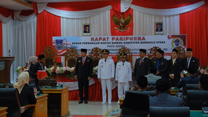 DPRD Bengkulu Utara Gelar Paripurna Sertijab Bupati dan Wakil Bupati