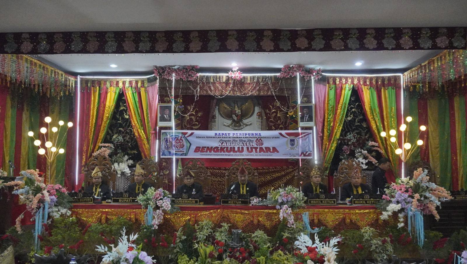 HUT BU ke-66, DPRD Bengkulu Utara Gelar Paripurna Istimewa