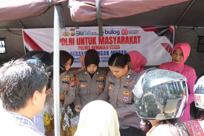 Menjelang HUT 80 RI, Polres Bengkulu Utara Gelar Gerakan Pangan Murah