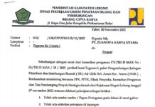 Dinas PUPR Lebong Perintahkan Kontraktor Bongkar Ulang Pekerjaan