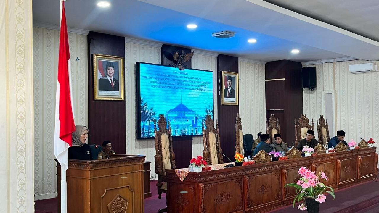 Fraksi DPRD Lebong Sampaikan Pandangan Umum Atas Nota Pengantar Raperda Pilkades Serentak