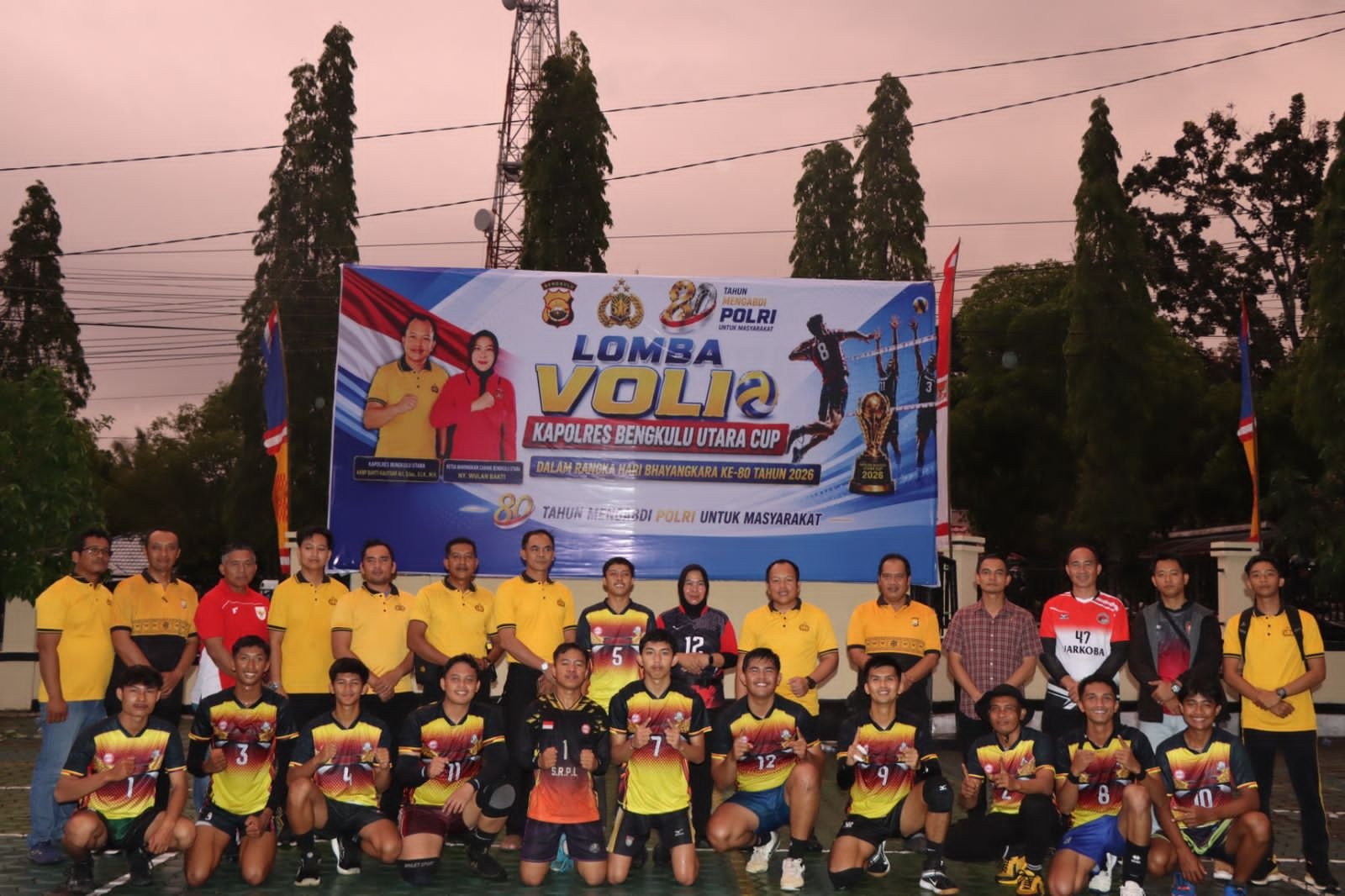 Sukses Digelar, Polsek Padang Jaya Sabet Juara I Turnamen Voli Kapolres Bengkulu Utara Cup 2026