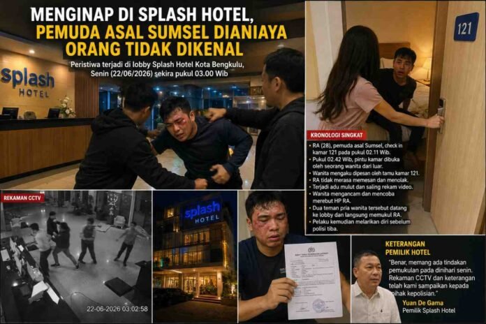 Ilustrasi Menginap Di Splash Hotel, Pemuda Asal Sumsel Dianiaya Orang Tidak Dikenal