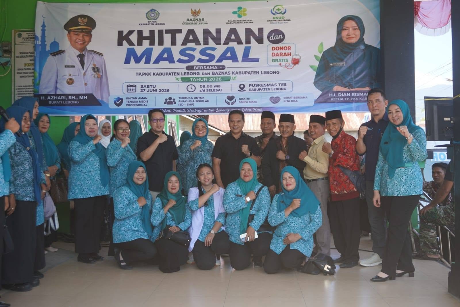 Bupati Lebong Hadiri Khitanan Massal Gratis, Wujud Sinergi TP-PKK dan Baznas untuk Masyarakat