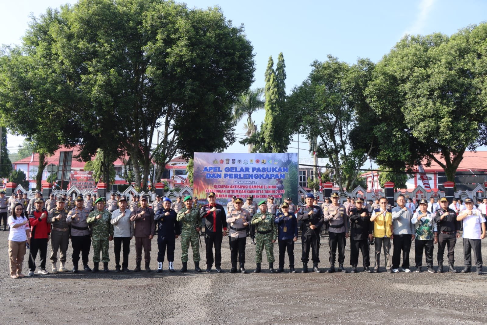 Polres Bengkulu Utara Siaga Tanggap Bencana, Gelar Pasukan dan Peralatan Antisipasi El-Nino dan Karhutla