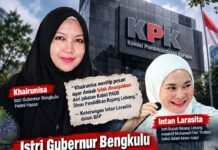 Disebut Dalam BAP Intan Larasita, Istri Gubernur Bengkulu Diduga Cawe-Cawe Jabatan di Pemkab Rejang Lebong Disebut Dalam BAP Intan Larasita, Istri Gubernur Bengkulu Diduga Cawe-Cawe Jabatan di Pemkab Rejang Lebong