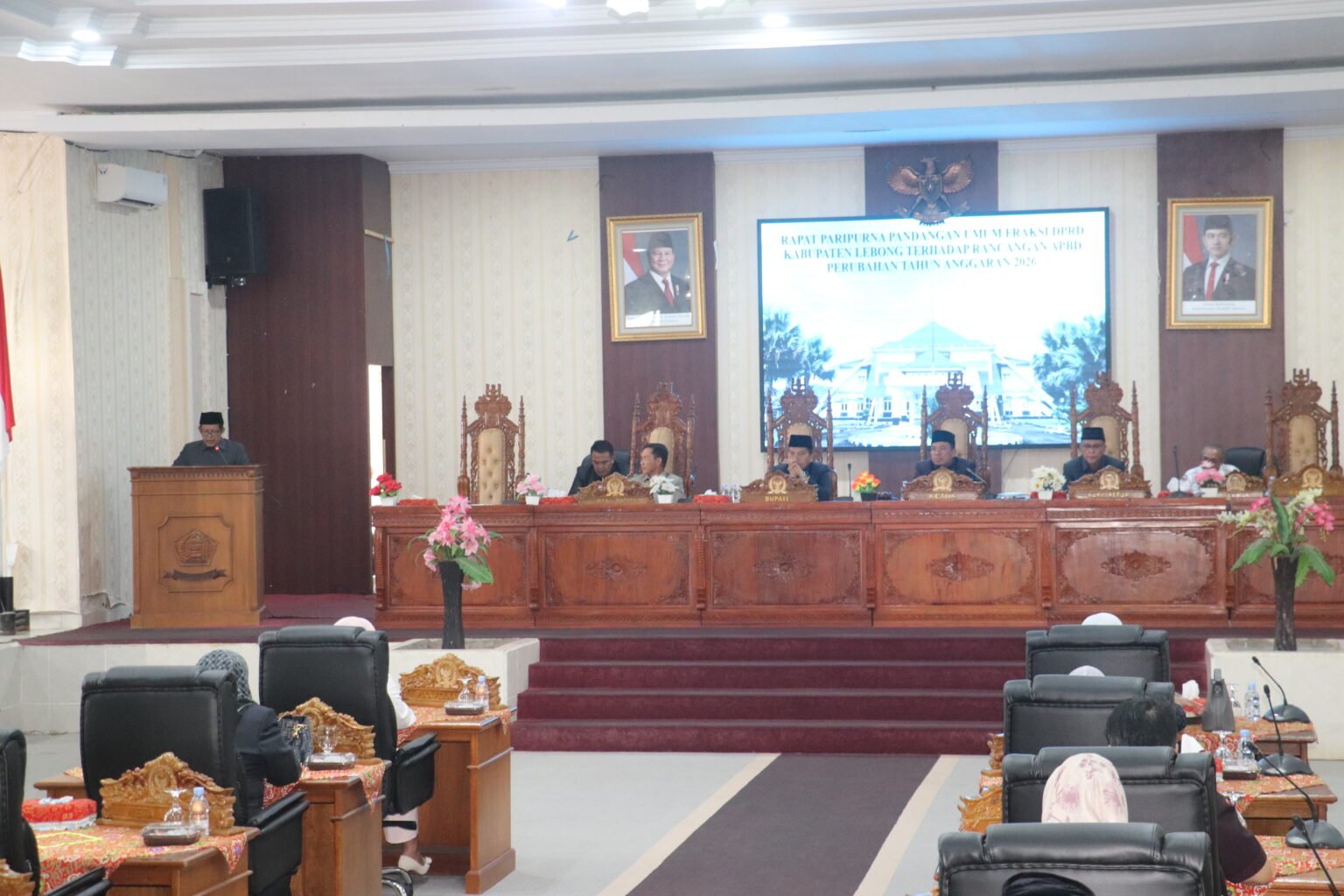 DPRD Lebong Gelar Paripurna, Bupati Lebong Jawab Pandangan Fraksi soal APBDP 2026