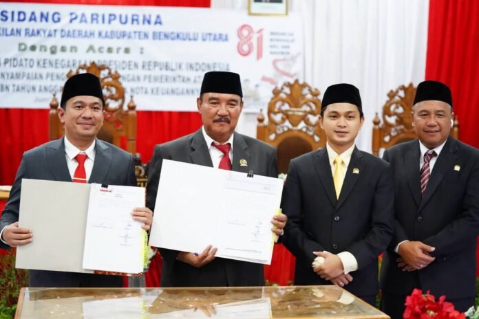Gelar Paripurna, DPRD Bersama Pemkab Bengkulu Utara Tandatangani KUA PPAS 2027